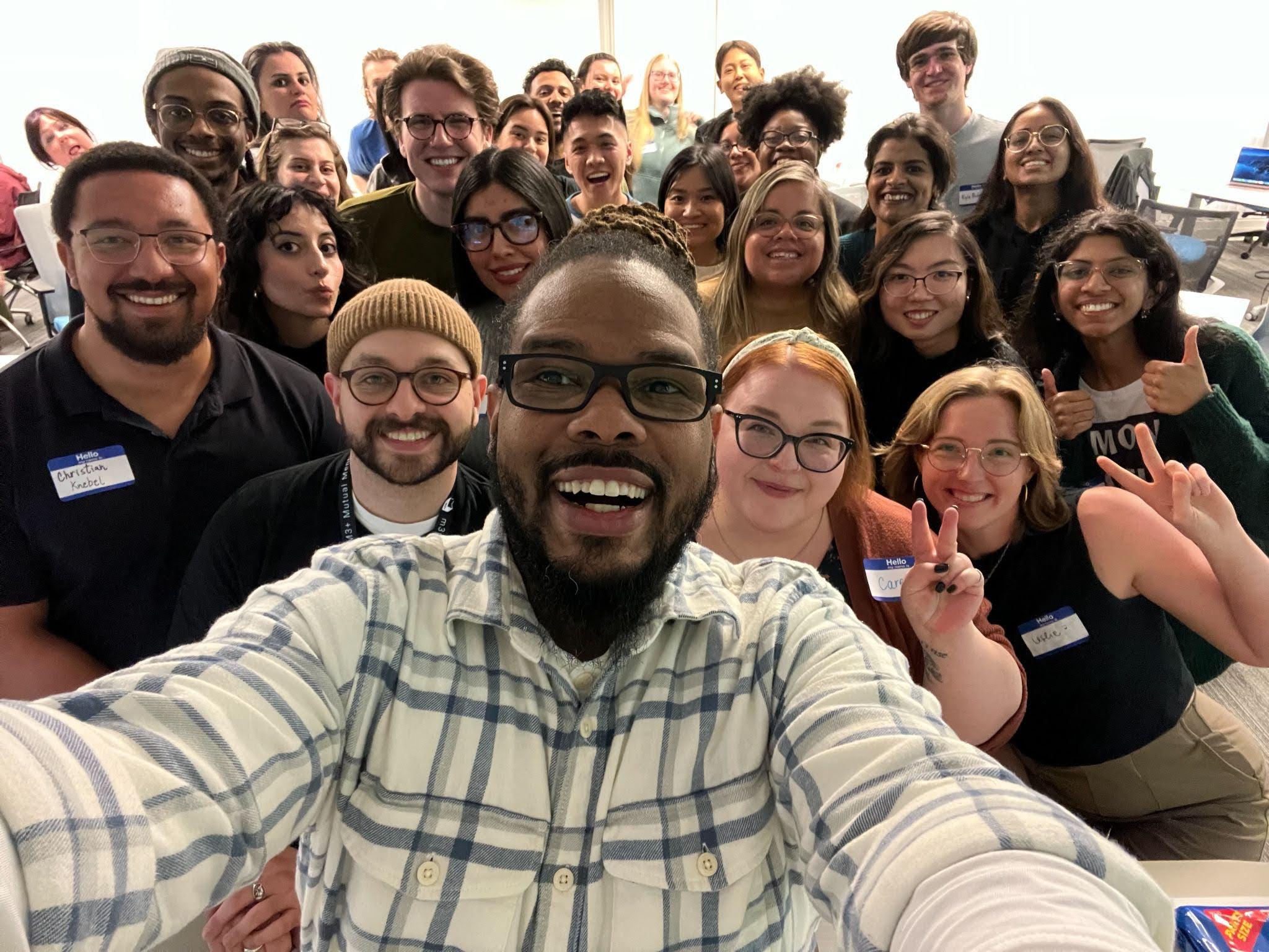 M3+ community members at an event